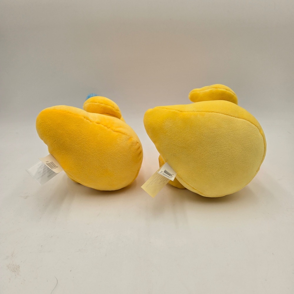 2 Easter Spring Duck Plush Set with Blue and Orange Bunny Ear - Picture 5 of 10